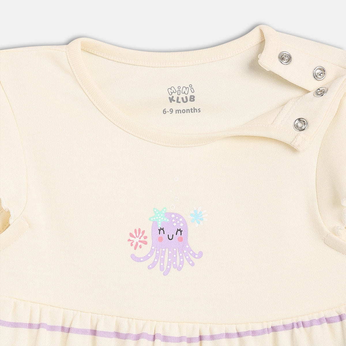 Girls Blue/White Short Sleeve Dress