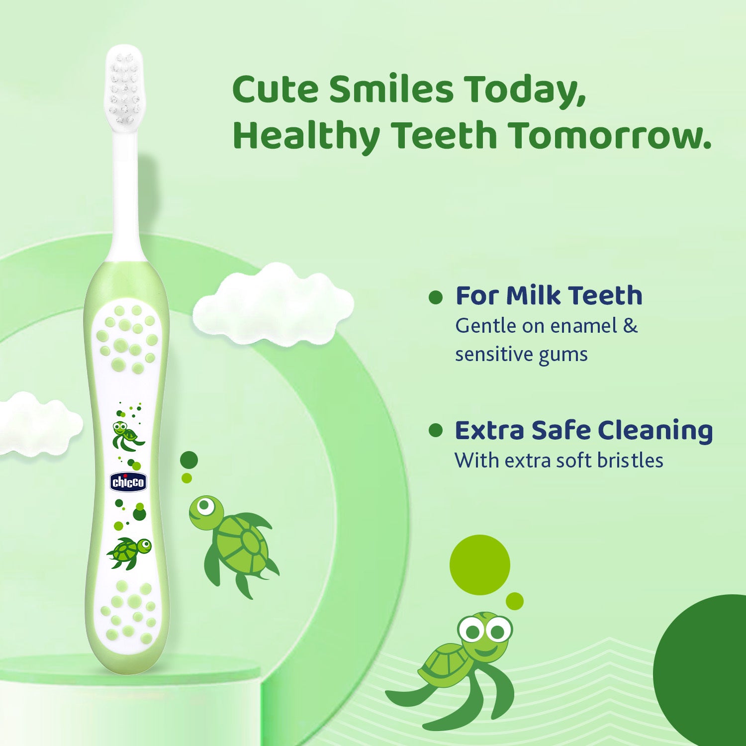 Chicco Toothbrush Green 6M-36M In