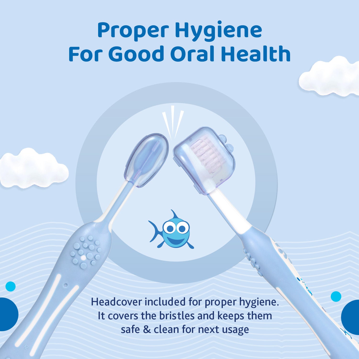 Chicco Toothbrush Blue 6M-36M In