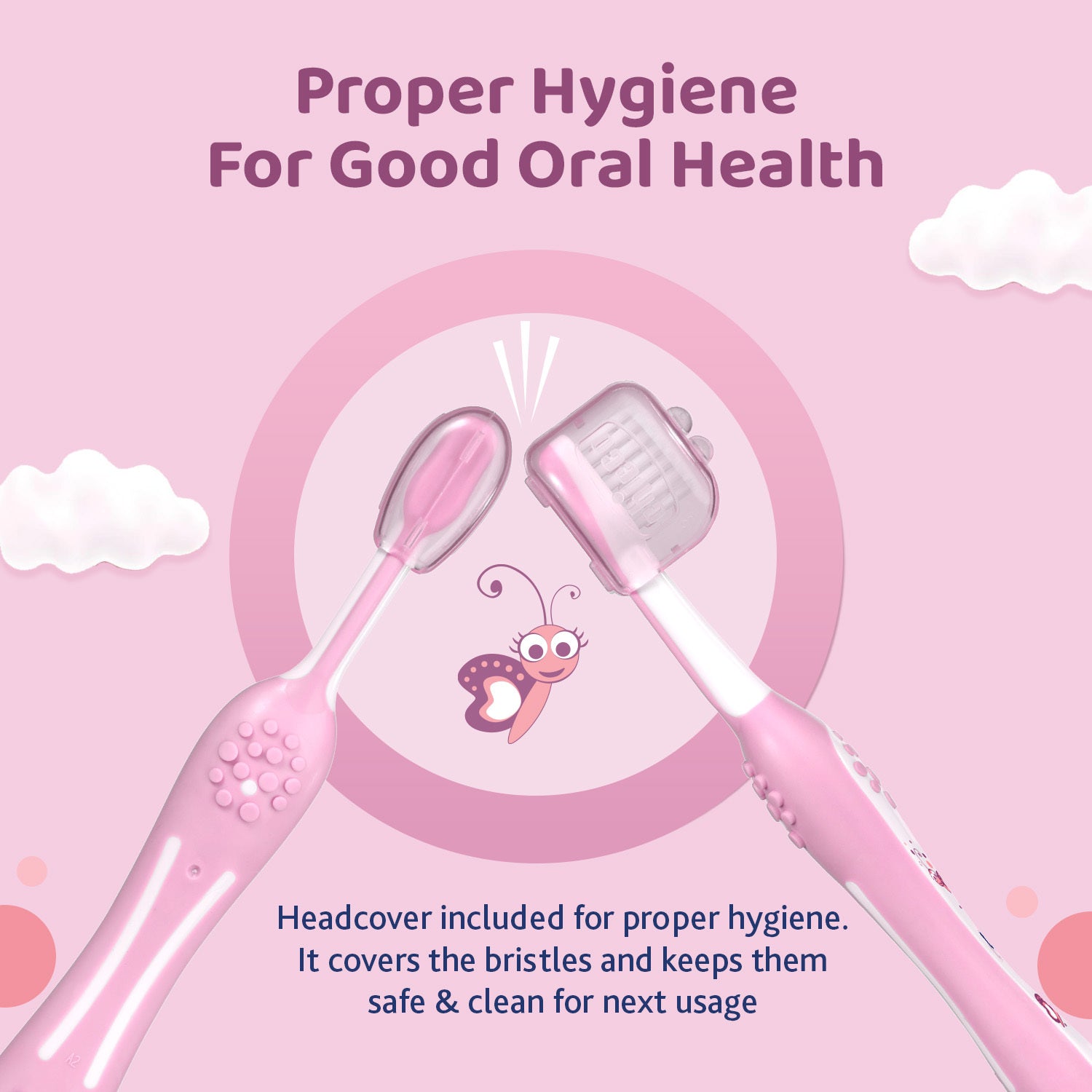 Chicco Toothbrush Pink 6M-36M In