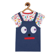 Girls Blue Pack Of 2 Pinny Set