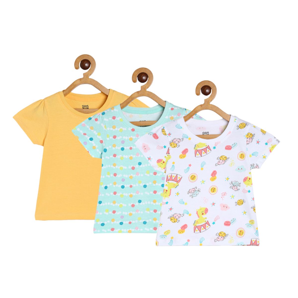 Girls Multicolor Pack Of 3 Knit Top