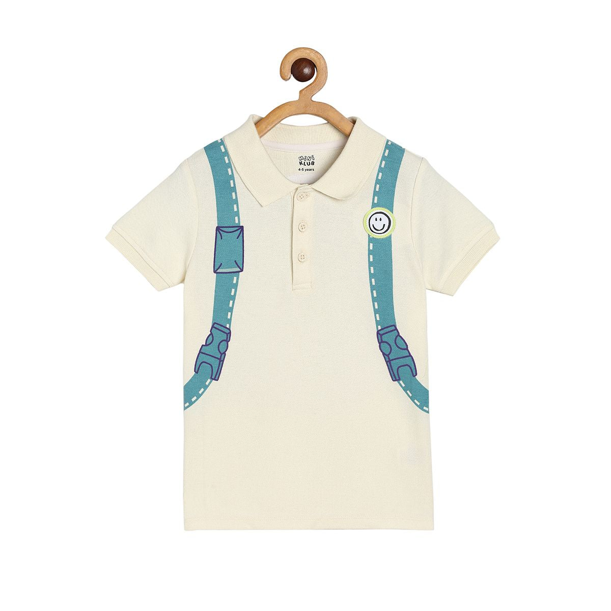Boys White Collar Short Sleeve Polo