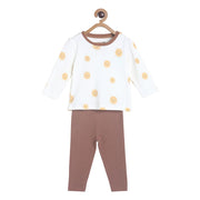 Pack of 2 top and bottom set - white for 0-3 Months