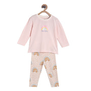 Pack of 2 top and legging set - pink for 0-3 Months