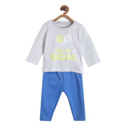Pack of 2 t-shirt and bottom set - grey for 0-3 Months