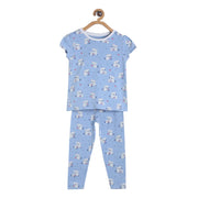 Pack of 2 top and bottom set - blue for 3-6 Months