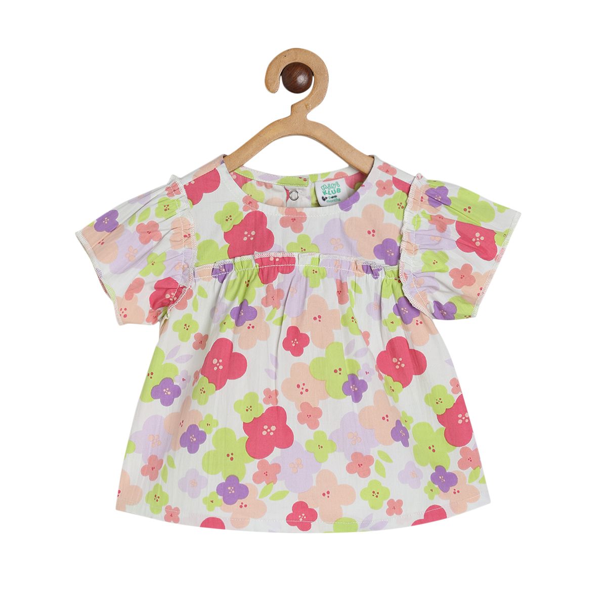 Girls White Pink Pack Of 1 Woven Top