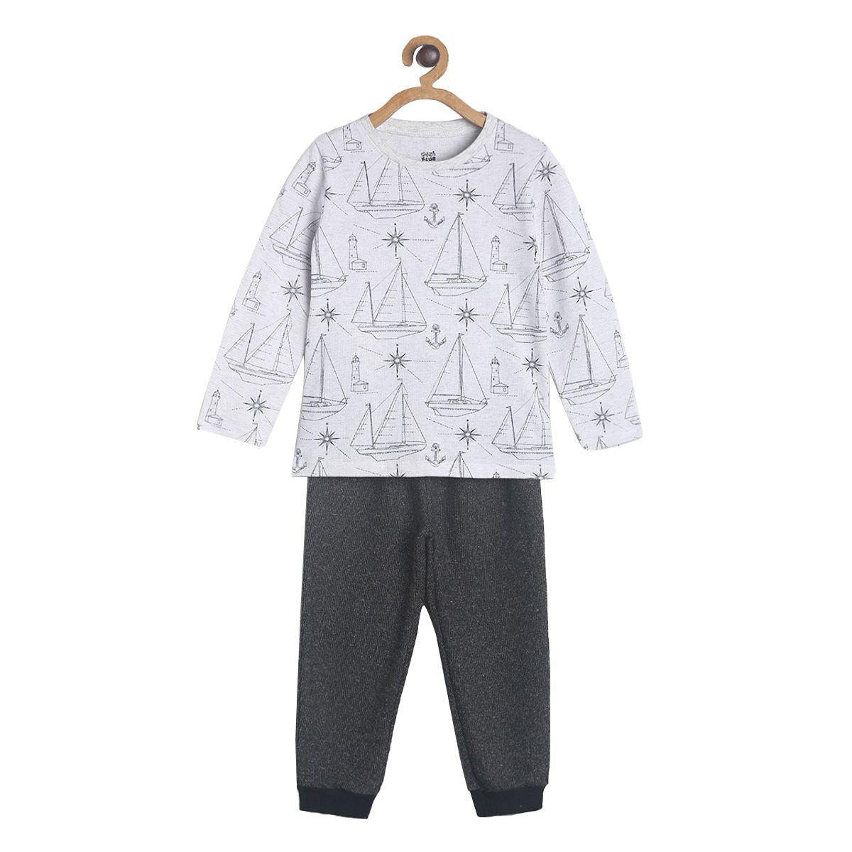 Pack of 2 t-shirt and bottom - grey for 3-6 Months