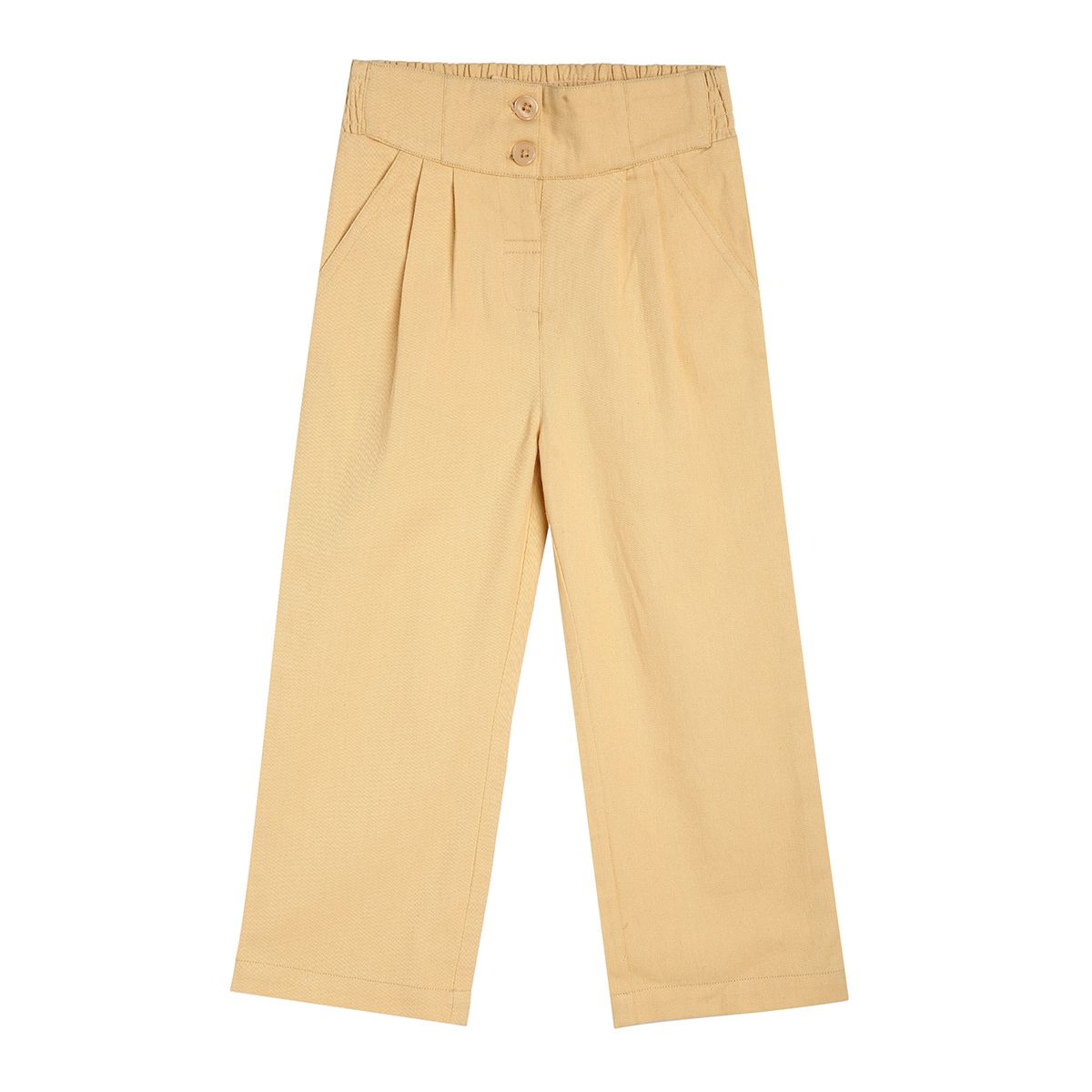 Girls Beige Pack Of 1 Woven Pant