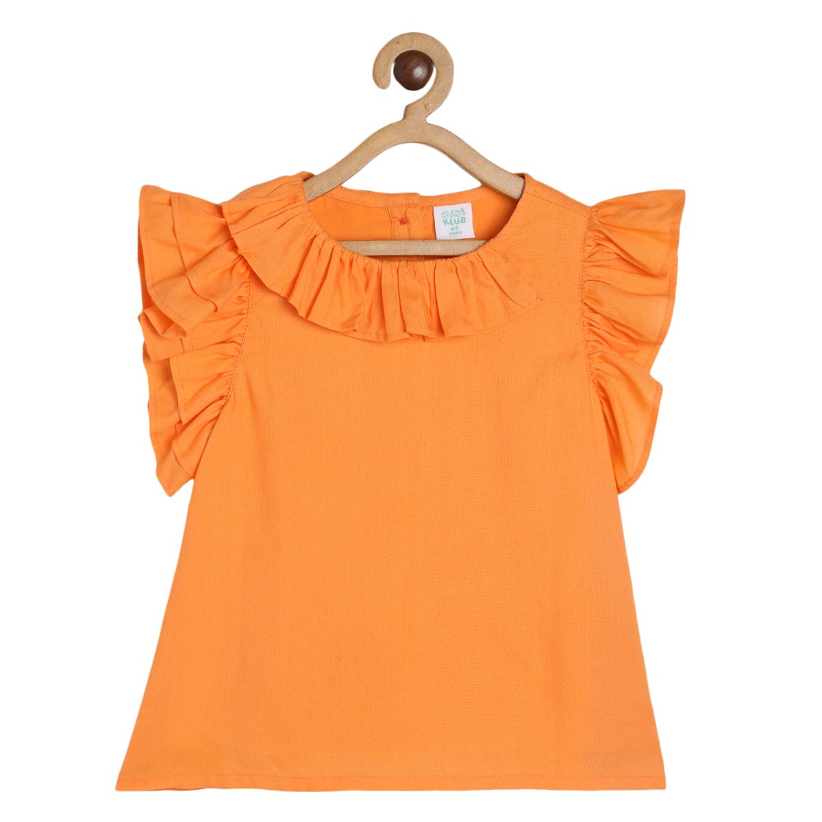 Girls Orange Pack Of 1 Woven Top