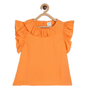 Girls Orange Pack Of 1 Woven Top