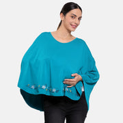 Harbor Blue Round Neck Nursing Wrapper