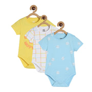 Boys Multicolor Pack Of 3 Body Suit