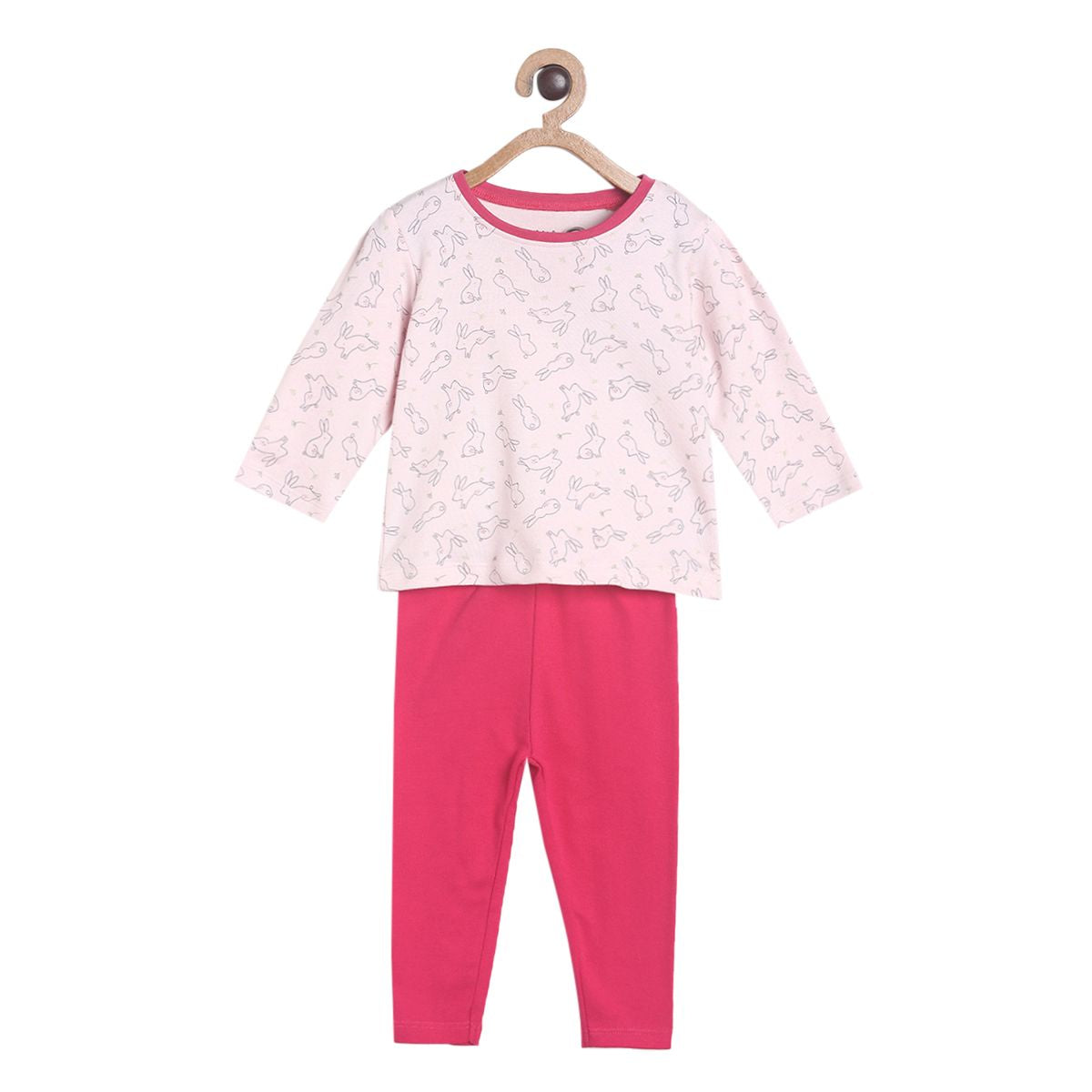 Pack of 2 top and bottom set - pink for 0-3 Months