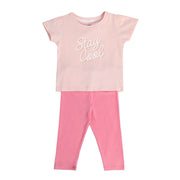 Girls Pink Pack Of 2 Top And Bottom
