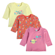 Girls Multicolor Pack Of 3 Knit Top