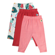 Girls Multicolor Pack Of 3 Legging