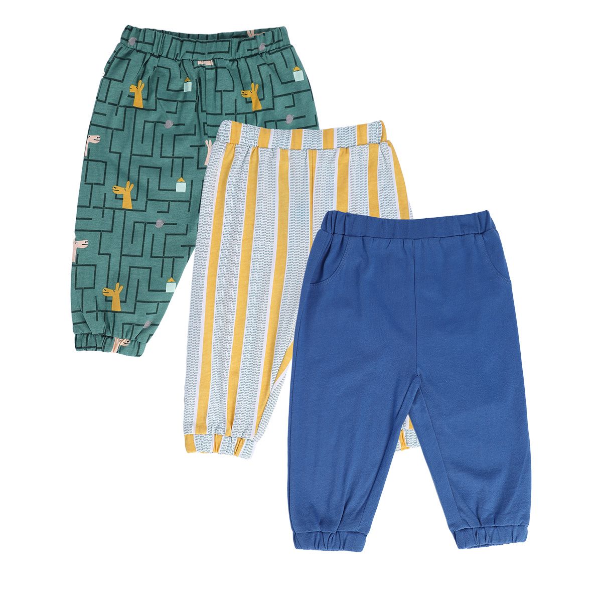 Boys Multicolor Pack Of 3 Knit Bottom