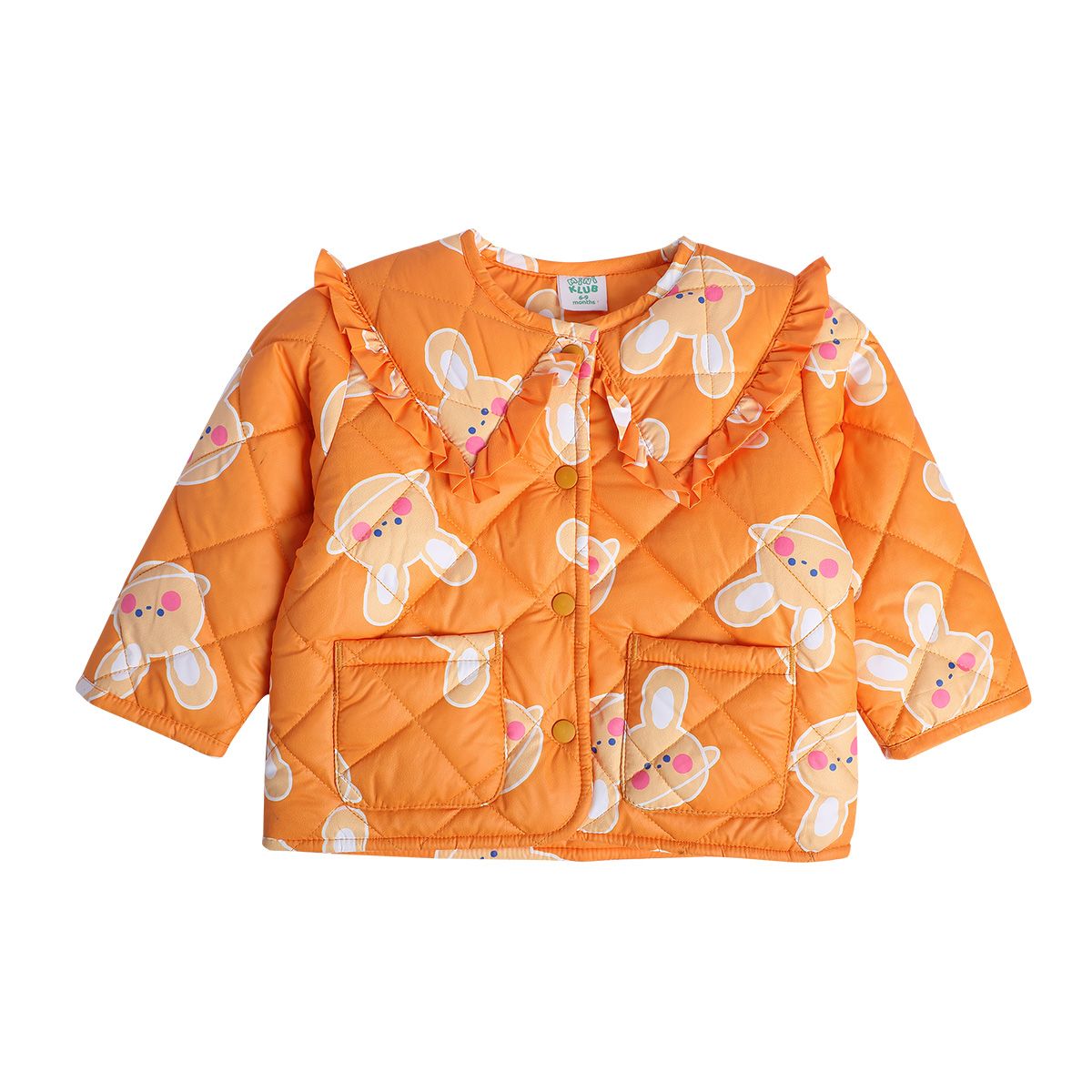 Girls Orange Pack Of 1 Jacket