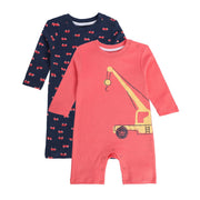Boys Multicolor Pack Of 2 Romper
