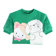 Girls Green Pack Of 1 Sweat Shirt