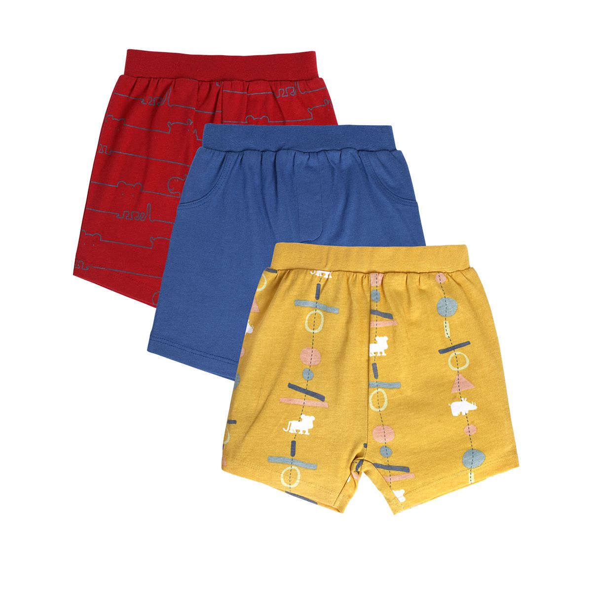 Boys Multicolor Pack Of 3 Shorts
