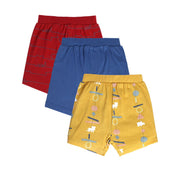 Boys Multicolor Pack Of 3 Shorts