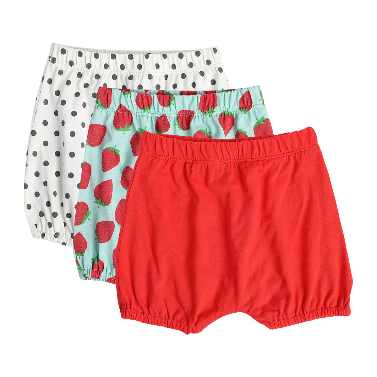 Girls Multicolor Pack Of 3 Shorts