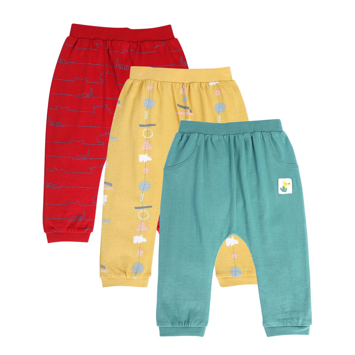 Boys Multicolor Pack Of 3 Knit Bottom