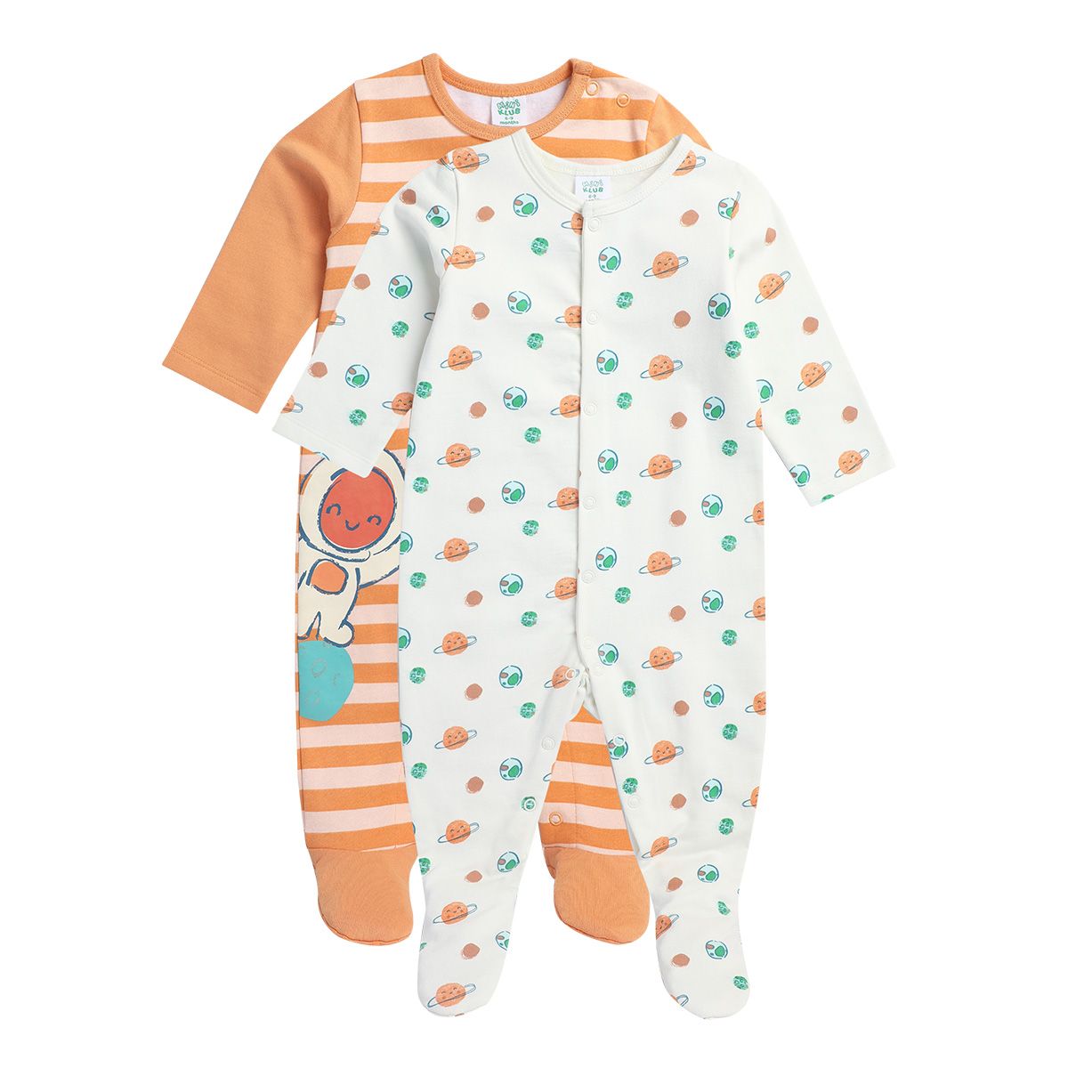 Boys Multicolor Pack Of 2 Sleep Suit