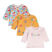 Girls Multicolor Pack Of 3 Knit Top