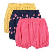 Girls Multicolor Pack Of 3 Shorts