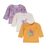 Girls Multicolor Pack Of 3 Knit Top