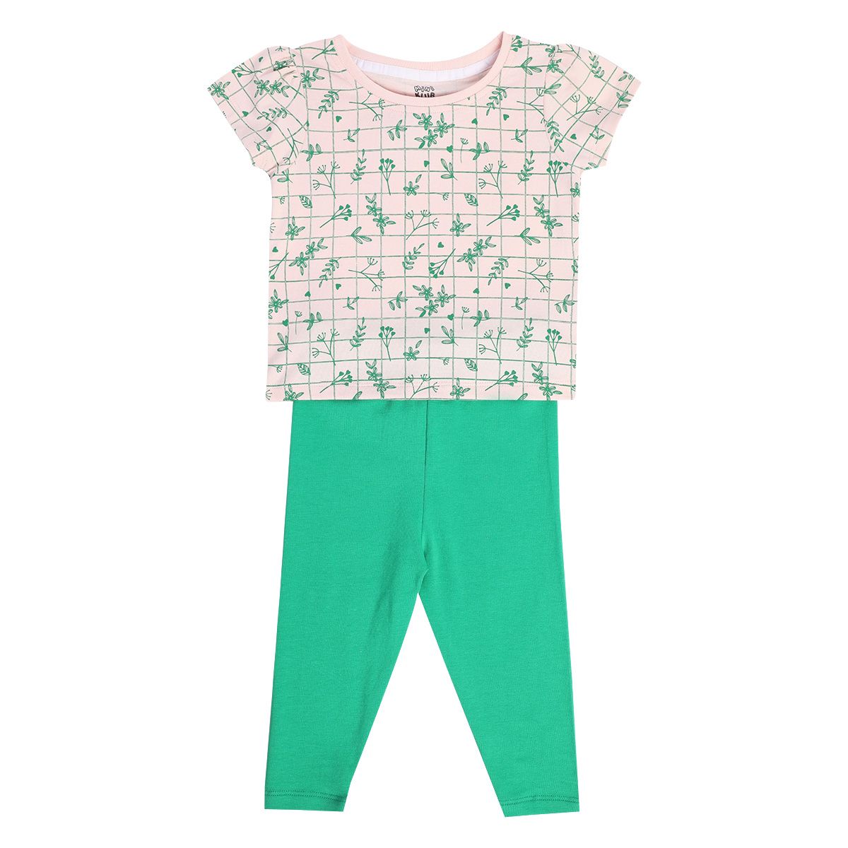 Girls Green Pack Of 2 Top And Bottom