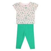 Girls Green Pack Of 2 Top And Bottom