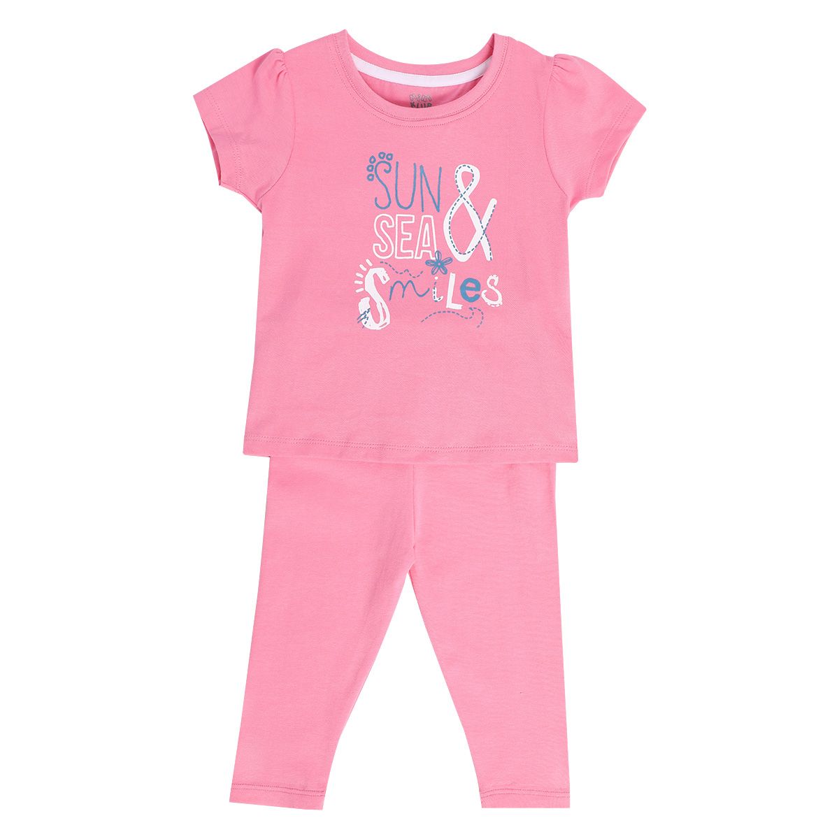 Girls Pink Pack Of 2 Top And Bottom
