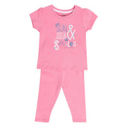 Girls Pink Pack Of 2 Top And Bottom