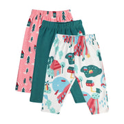 Girls Multicolor Pack Of 3 Knit Bottom