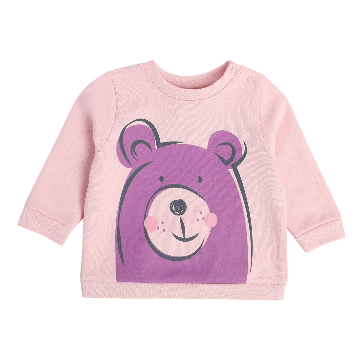 Girls Peach Pack Of 1 Sweat Shirt