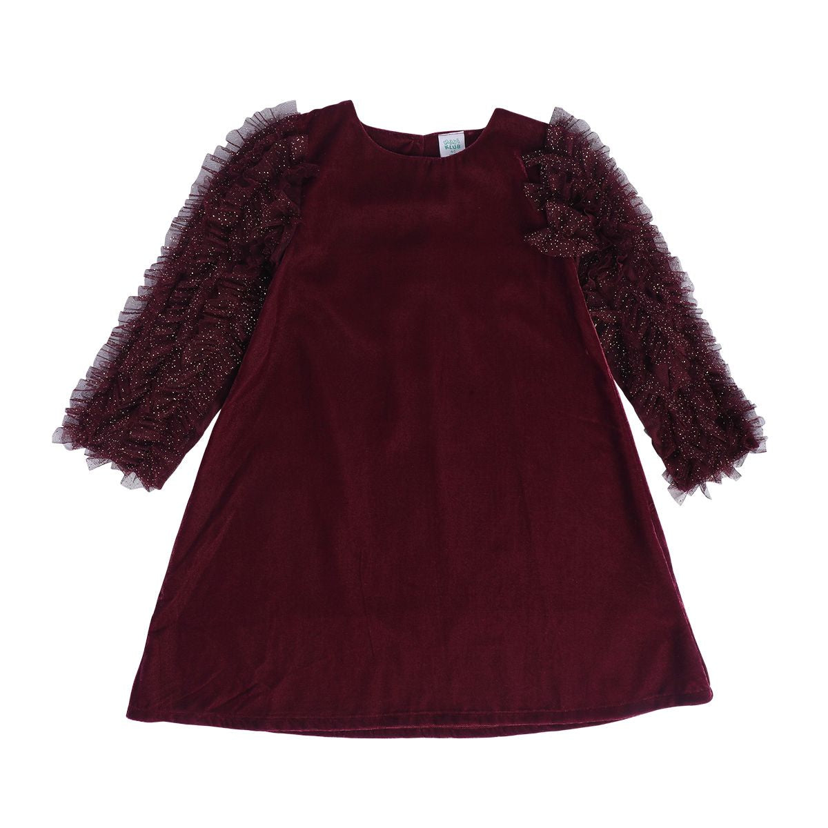 Girls Maroon Pack Of 1 Dress