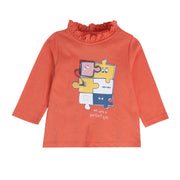Girls Orange Pack Of 1 Knit Top