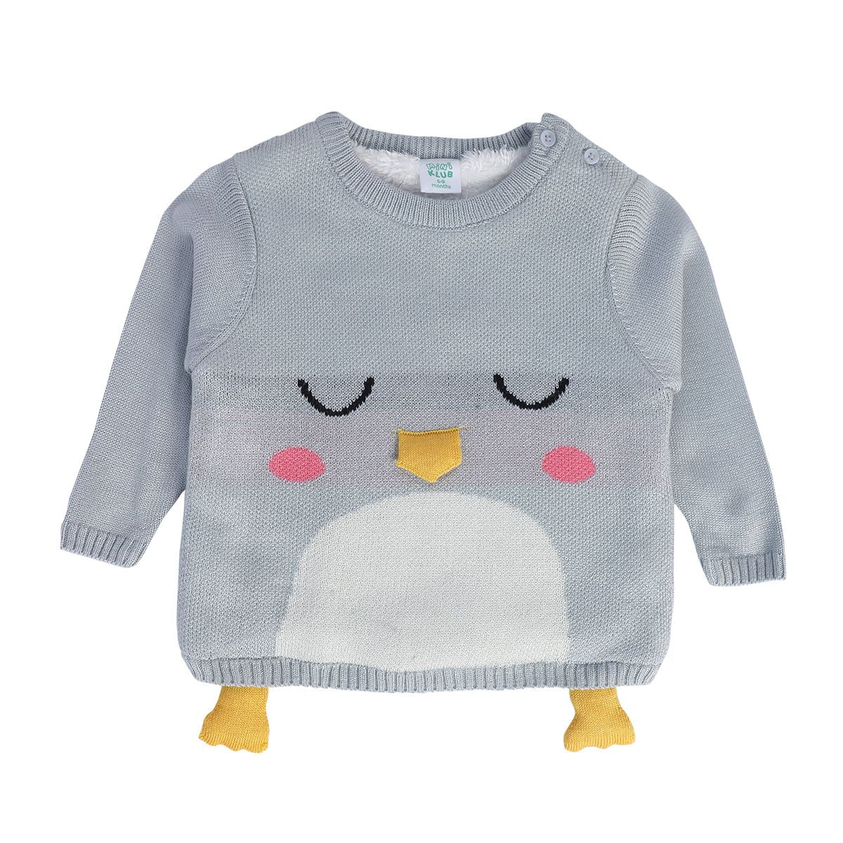 Girls Grey Pack Of 1 Sweater