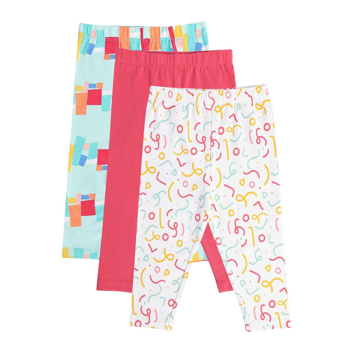 Girls Multicolor Pack Of 3 Legging