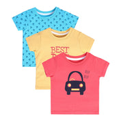 Boys Multicolor Pack Of 3 T-Shirt