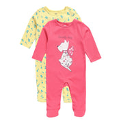 Girls Multicolor Pack Of 2 Sleep Suit