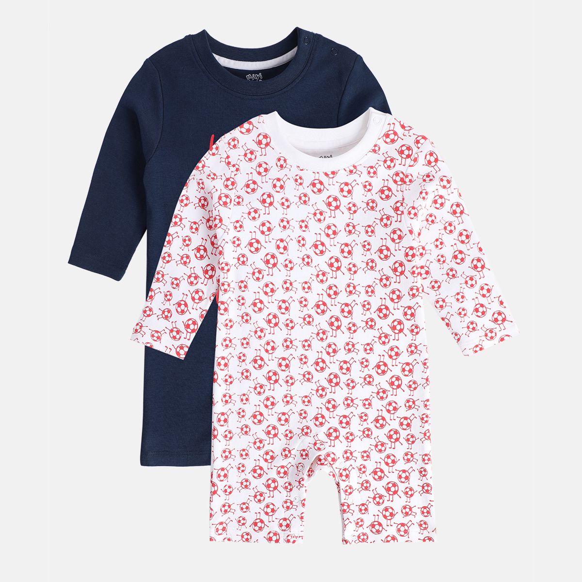 Boys Multicolor Pack Of 2 Romper