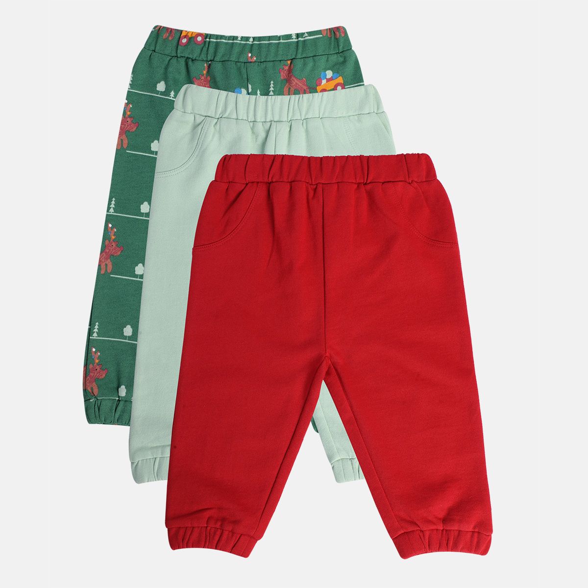 Boys Multicolor Pack Of 3 Knit Bottom