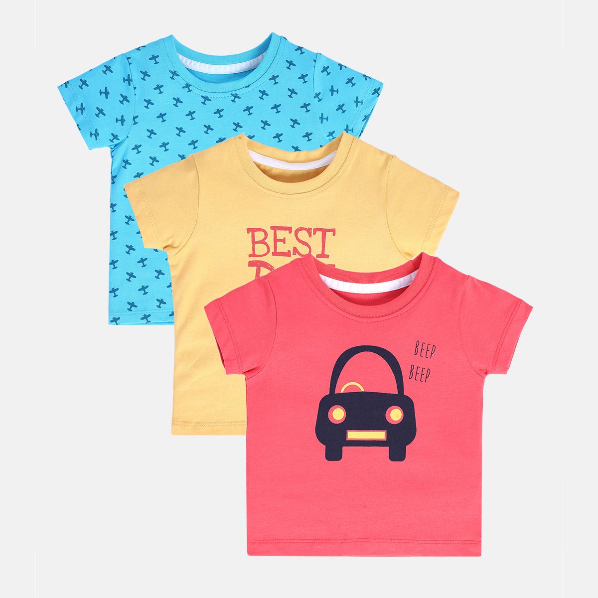 Boys Multicolor Pack Of 3 T-Shirt