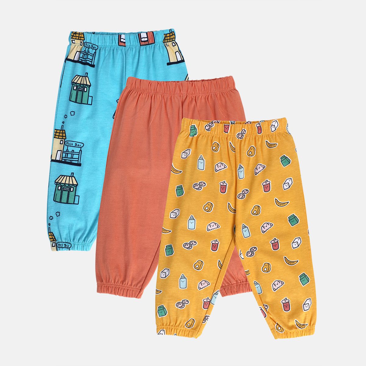 Boys Multicolor Pack Of 3 Knit Bottom